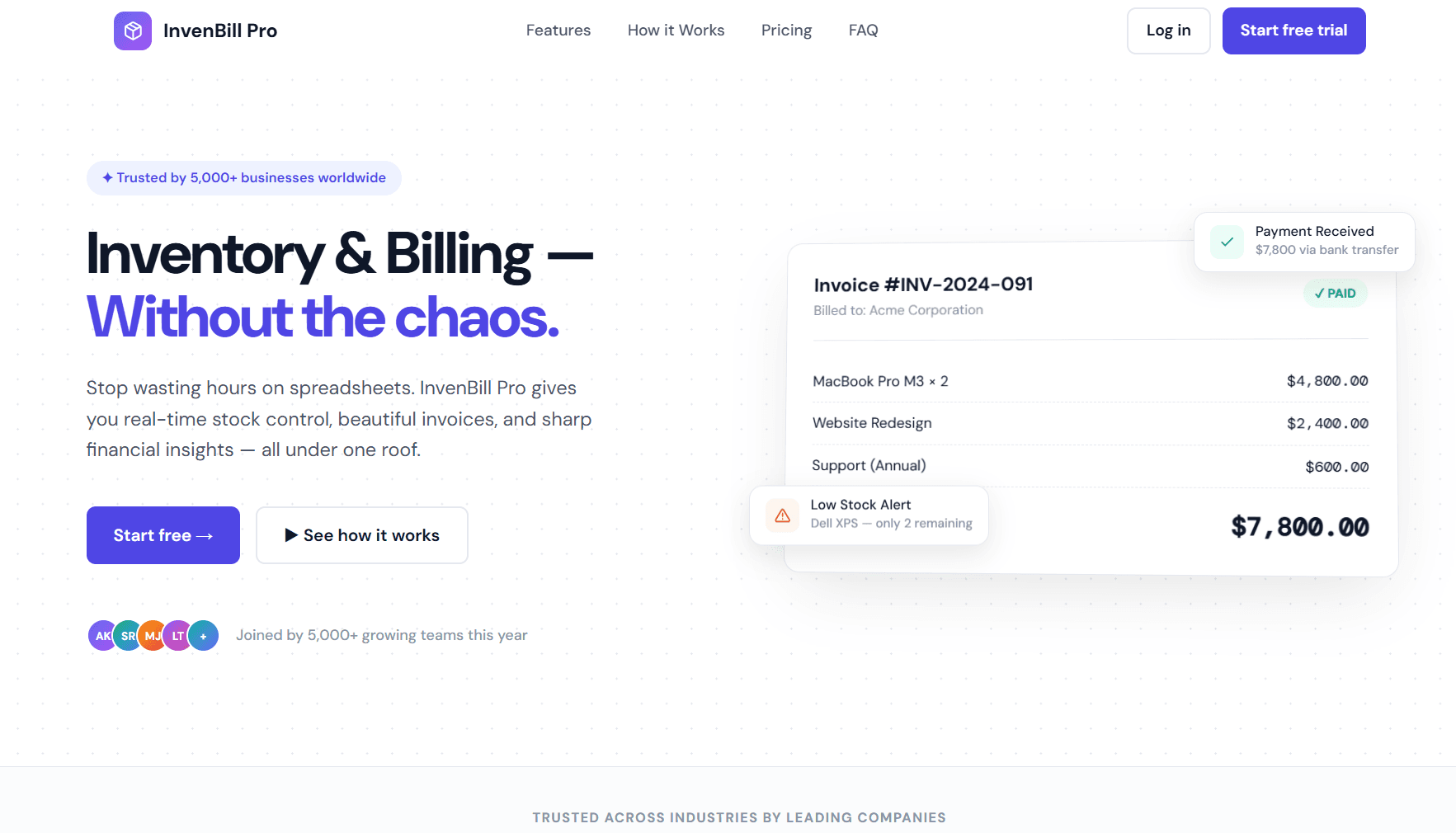 InvenBill Pro - Web App