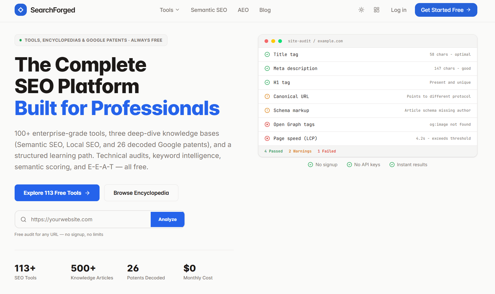 SearchForged - Web Design