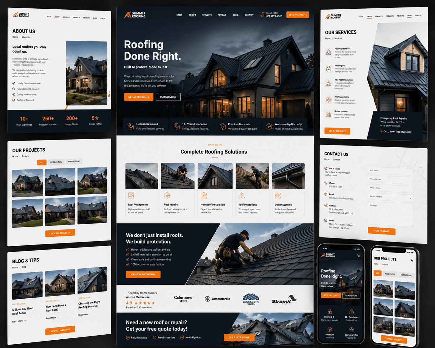 Summit Roofing - Web Design